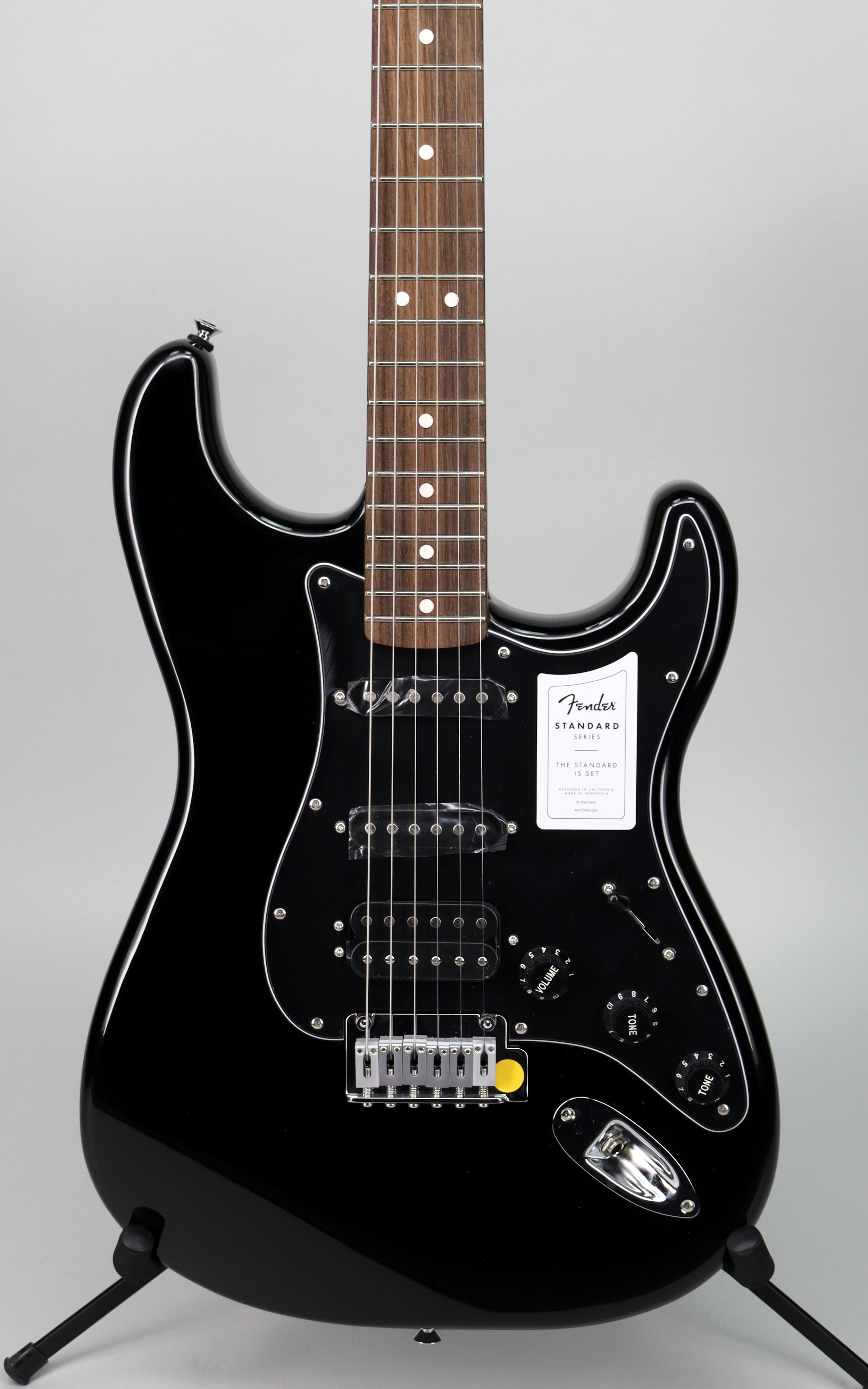 Fender Standard Stratocaster HSS Electric Guitar in Black - Perfect for Rock, Blues & Stage Performances