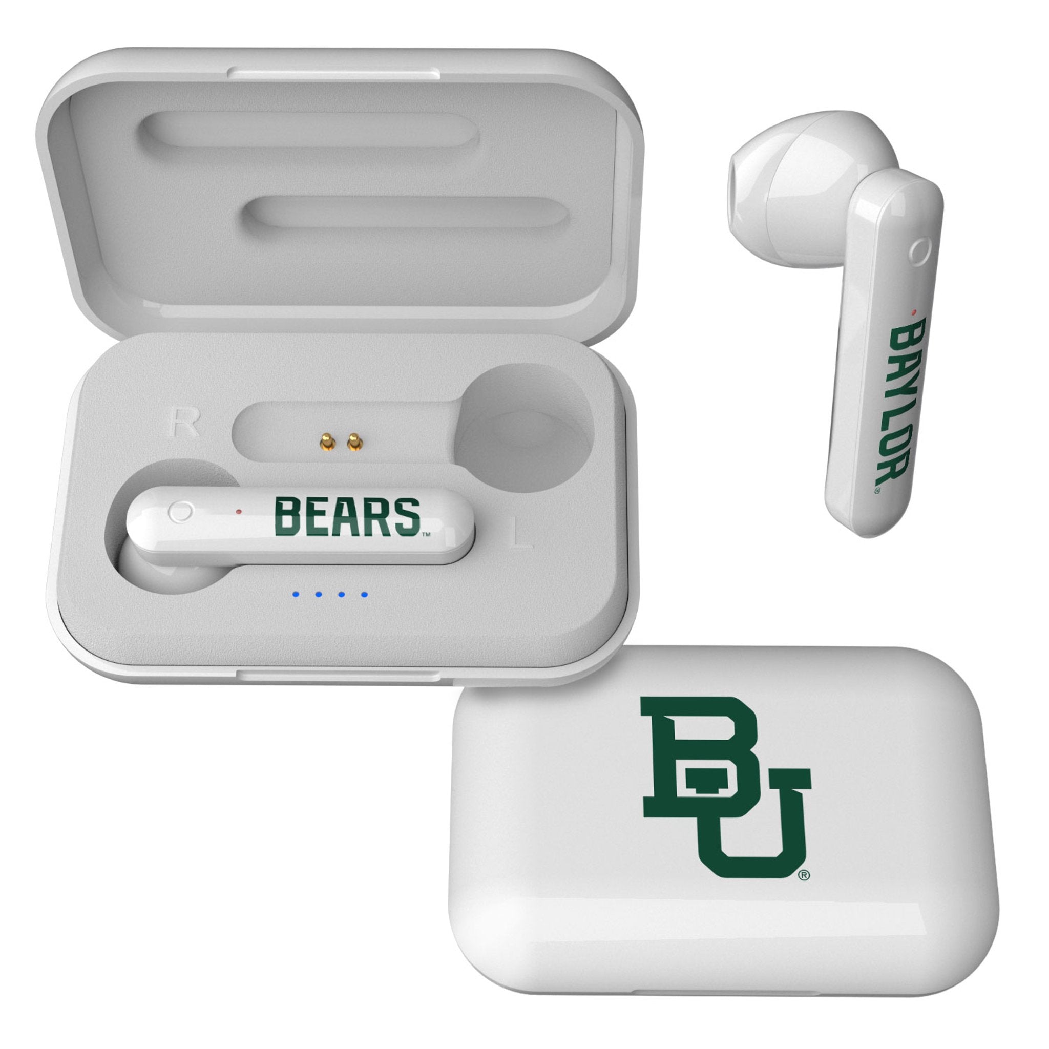 Baylor University Bears Wireless TWS Earbuds - Bluetooth 5.0 Noise Cancelling Headphones with Mic for Sports, Workouts & Campus Life