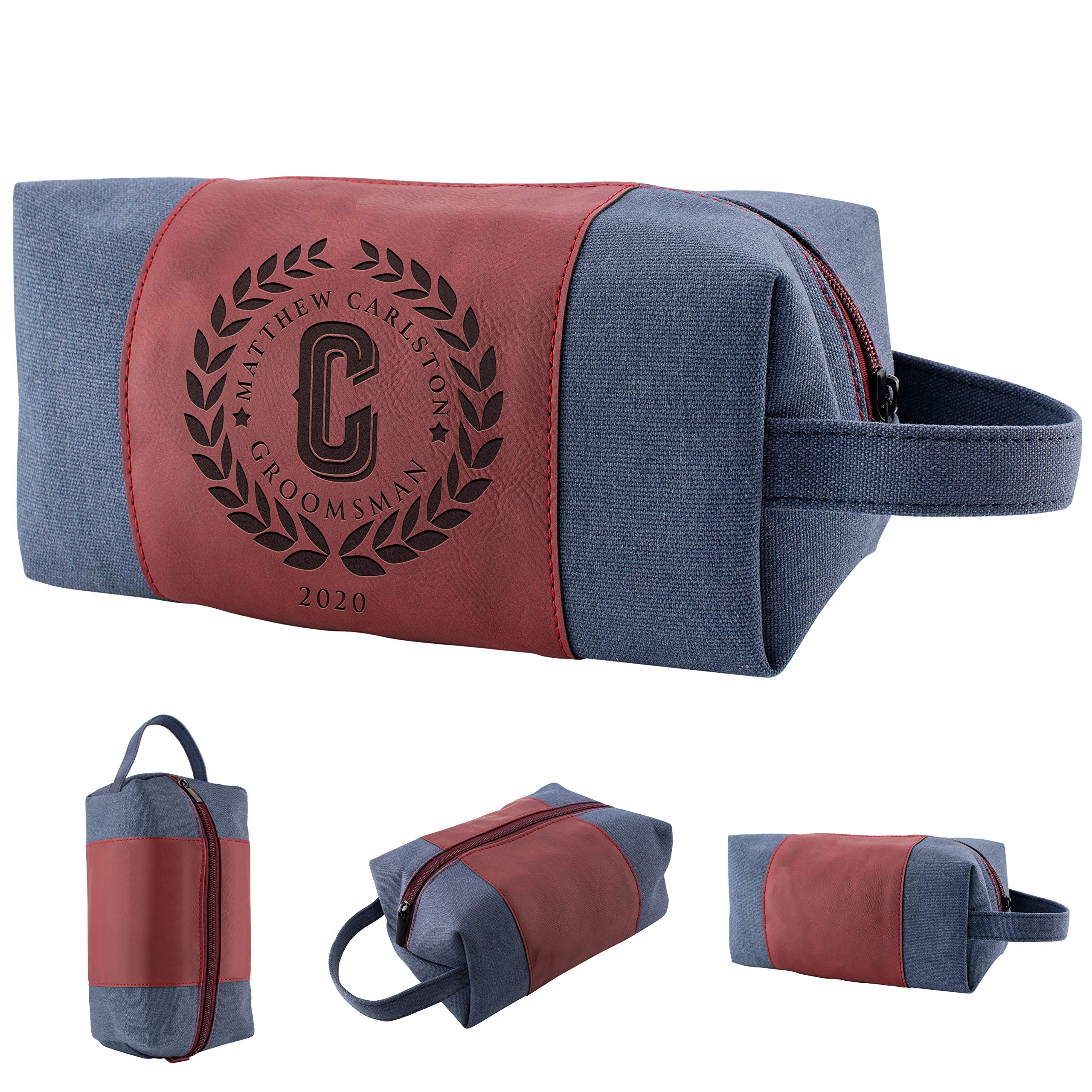 Custom Personalized Groomsmen Toiletry Bags - Unique Wedding Gifts for Groomsmen & Best Men - Perfect for Bachelor Parties, Destination Weddings & Travel