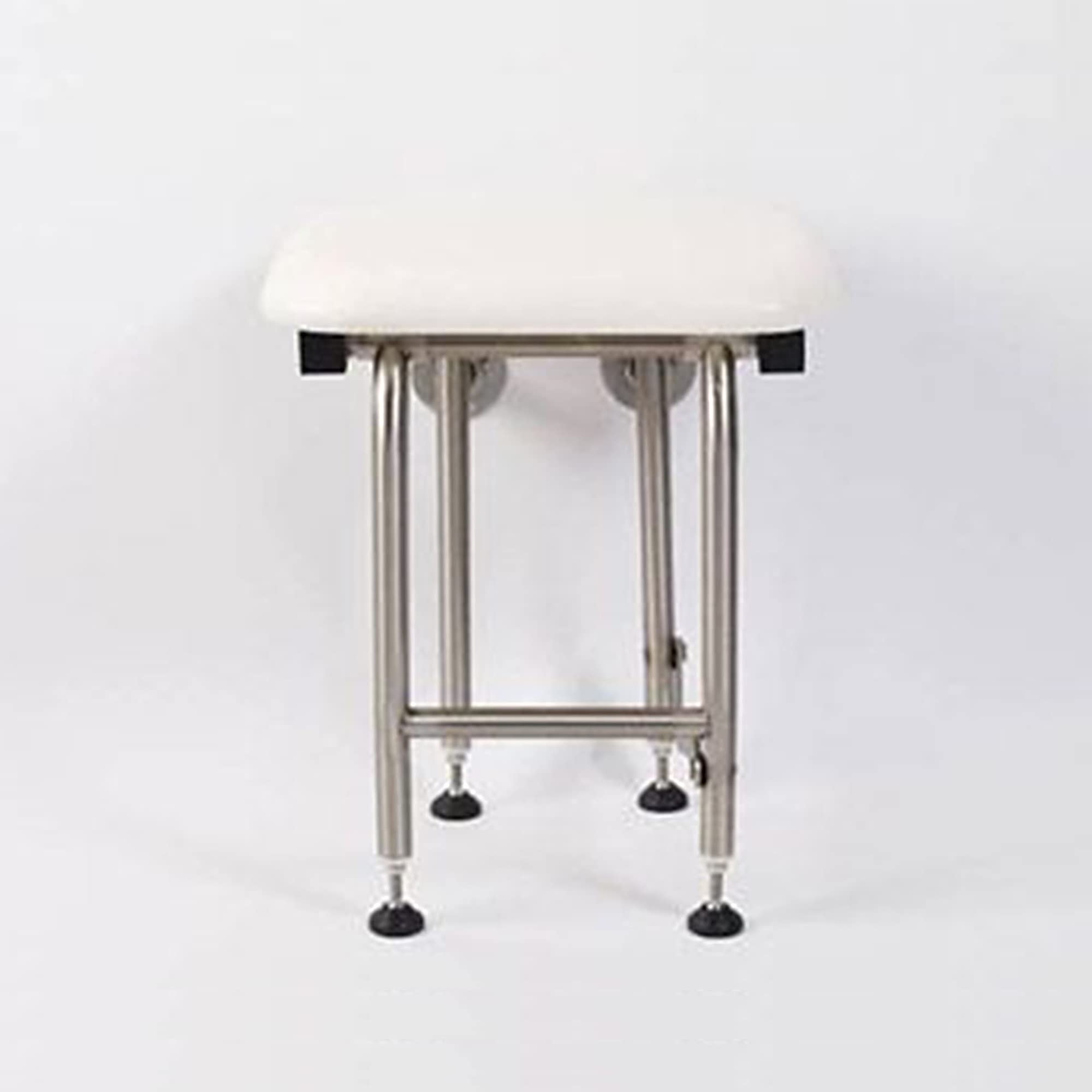 ADA Compliant Heavy Duty Padded Shower Seat with Legs - 400lb Capacity 304 Stainless Steel Shower Chair for Elderly & Disabled - Foldable Wall Mounted Bath Seat 16