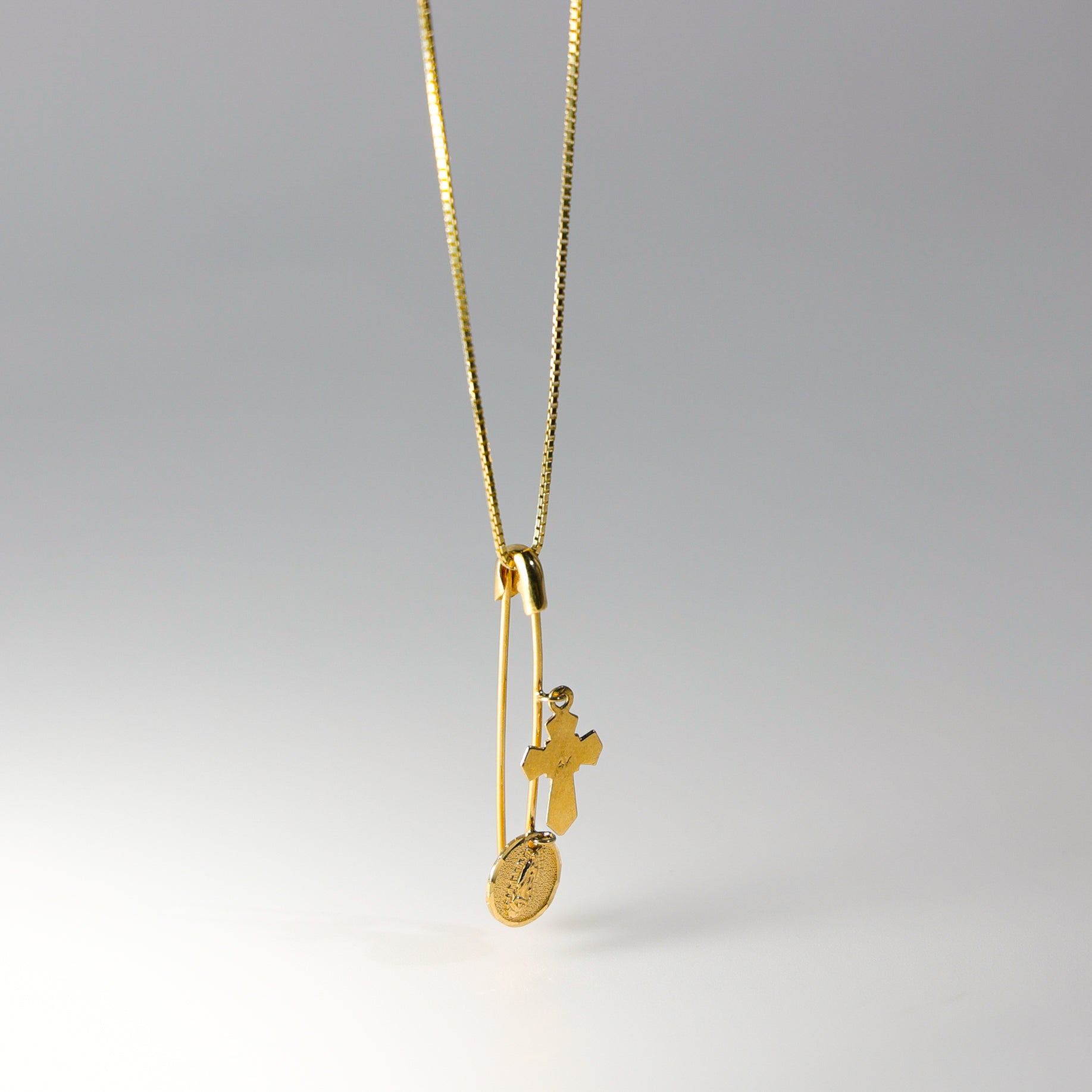 Gold Religious Pendant Clip - Model 1997 | Elegant Necklace Charm for Cross Necklaces, Jewelry Gifts & Faith-Based Accessories