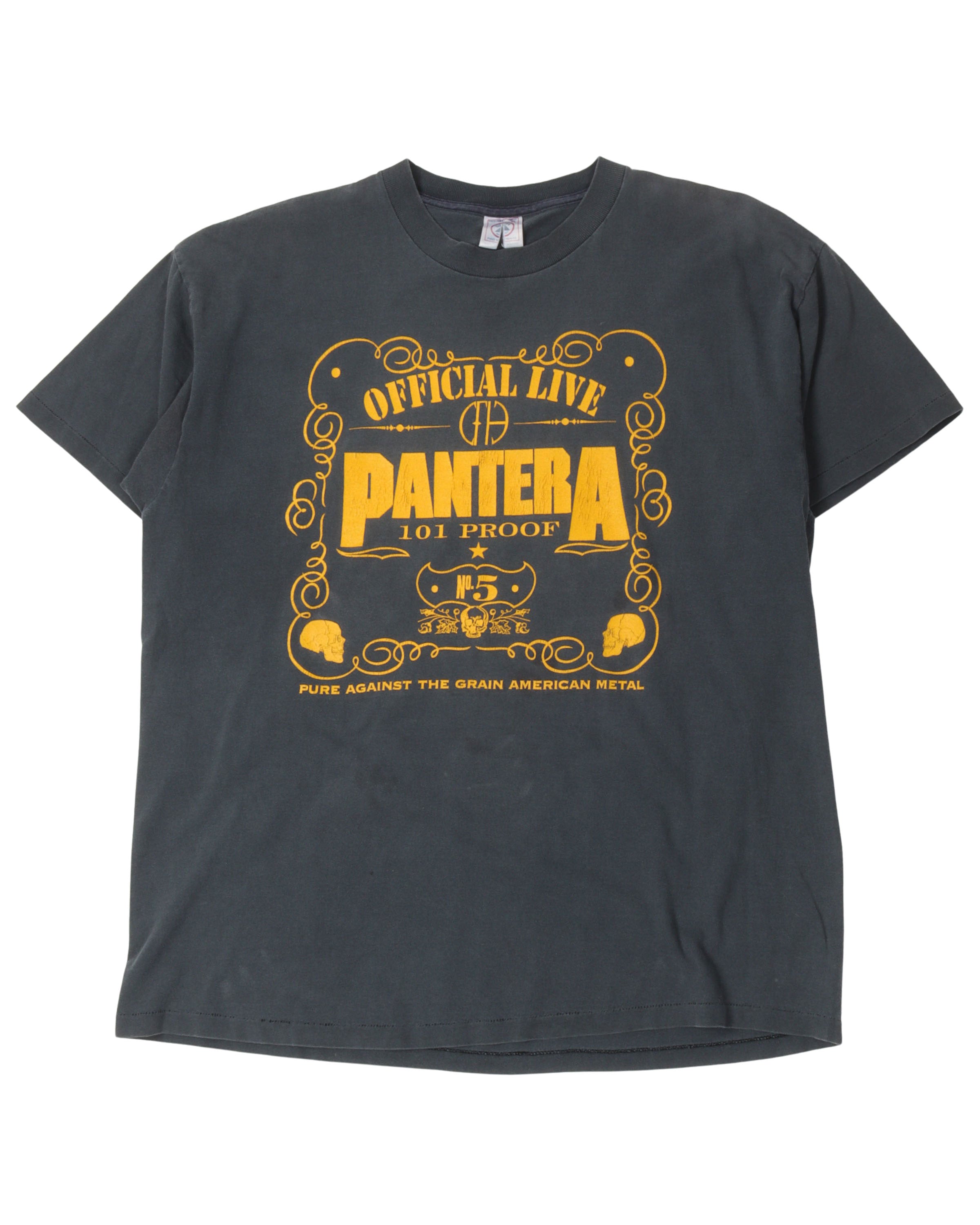 Vintage 1997 Pantera 101 Proof Band T-Shirt - Official Licensed Heavy Metal Tee for Concerts & Music Festivals