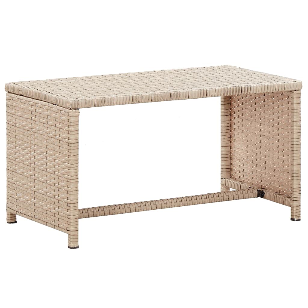 Rattan Coffee Table - Patio Side Table, Sofa Table, Cocktail Table, End Table for Living Room, Office & Outdoor Use - Beige Accent Furniture for Home Decor & Entertaining