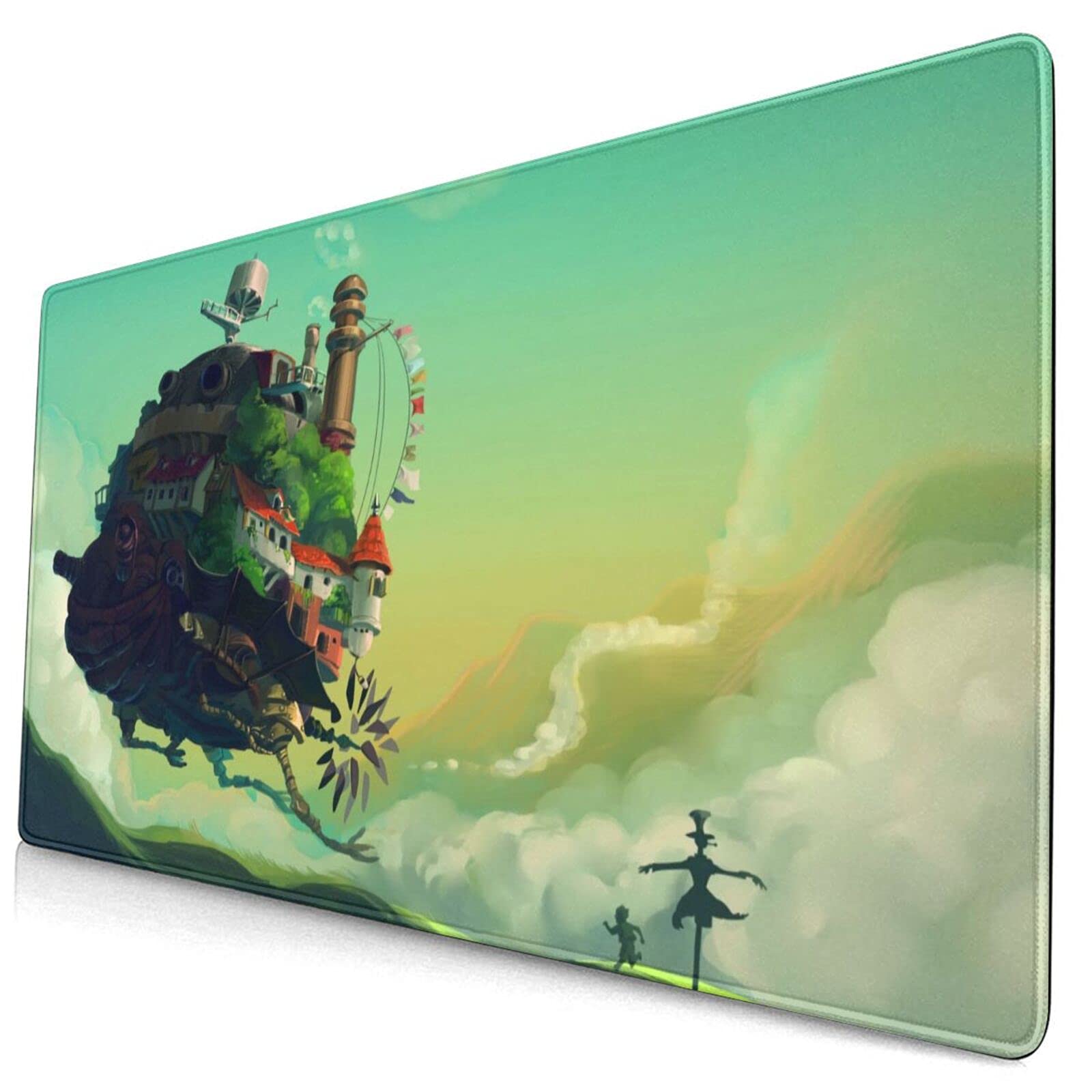 Howl's Moving Castle XXL Gaming Mouse Pad - Extra Large Non-Slip Rubber Base Mouse Mat for Computer, Keyboard & Desk - Perfect for Home Office, Gaming & Work - Anime Studio Ghibli Inspired Workspace Accessory