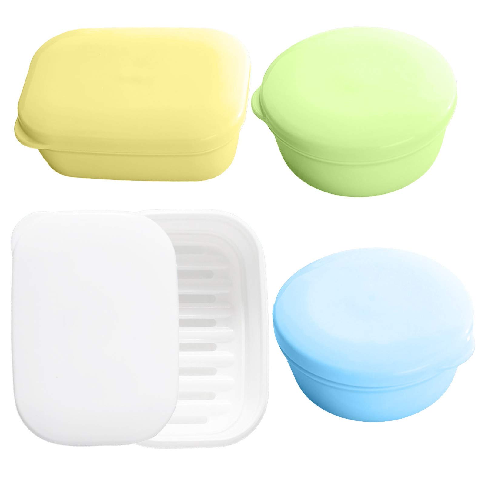 Waterproof Soap Holder with Lid for Bathroom & Travel - Pink Makeup Organizer