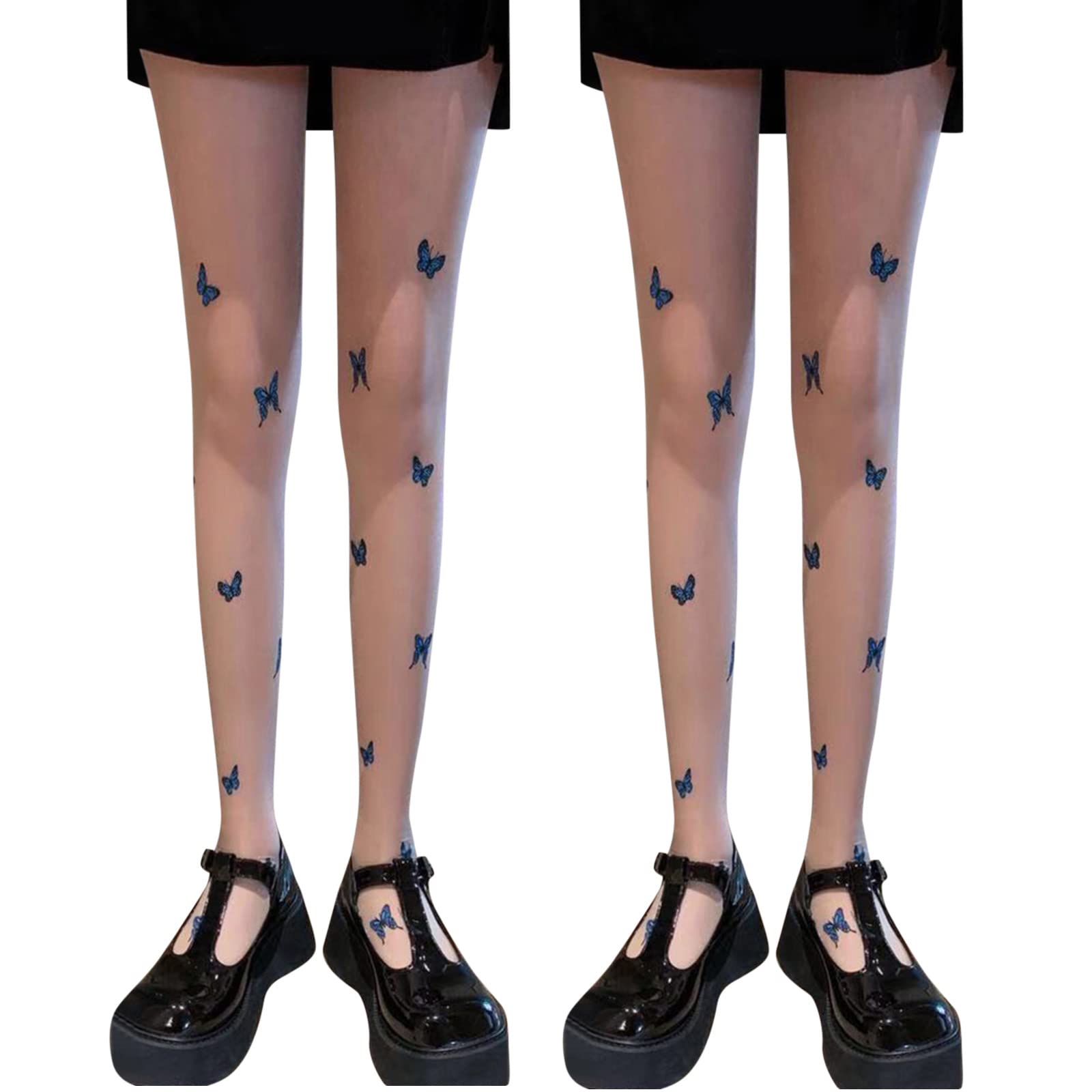 Women's Black Hollow Design Nylons - Ultra-Thin Stocking Tights for Party & Work