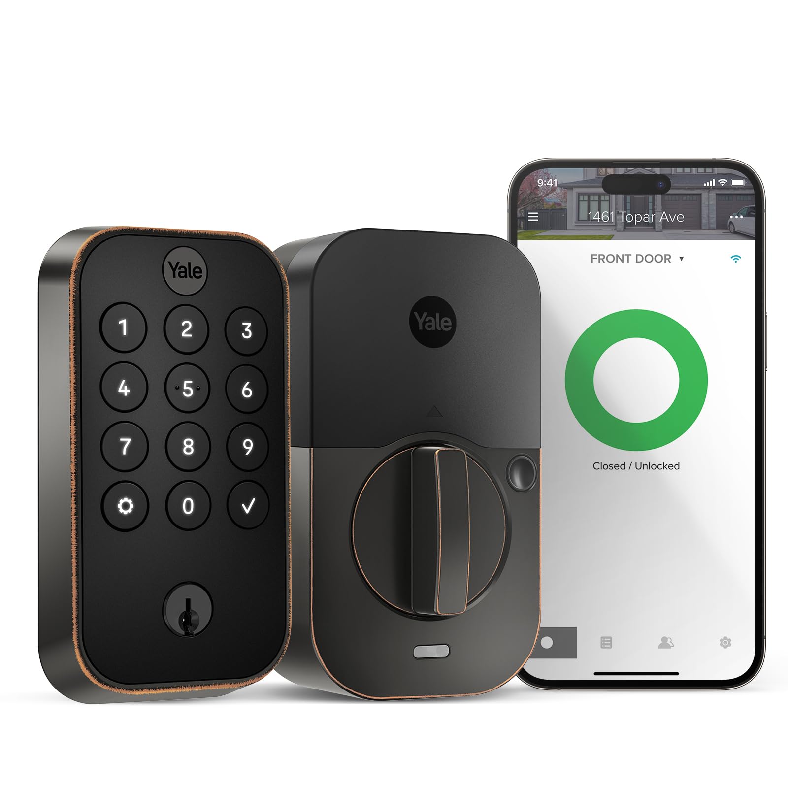 Yale Security Assure Lock 2 Deadbolt - Smart Wi-Fi Enabled Keypad Door Lock with Remote Access & Backup Key (Oil Rubbed Bronze) - Secure Keyless Entry for Homes, Apartments & Vacation Rentals