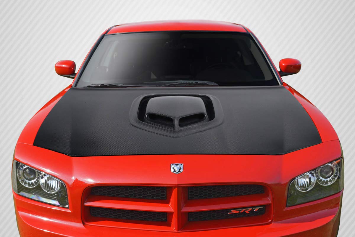Carbon Creations Replacement Hood for 2006-2010 Dodge Charger - Shaker Style Performance Upgrade for Muscle Cars & Street Racing