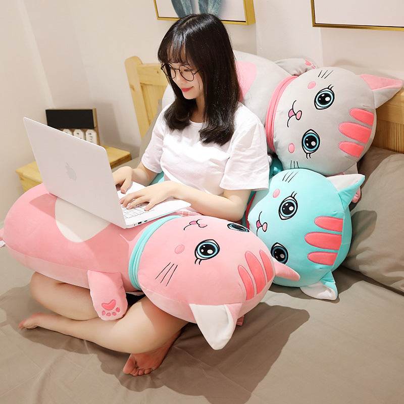 Adorable Kawaii Stuffed Cat Plush Toy - Cosmo The Cute Anime Style Plushie for Kids, Girls & Collectors | Perfect for Bedroom Decor, Birthday Gifts & Anime Lovers