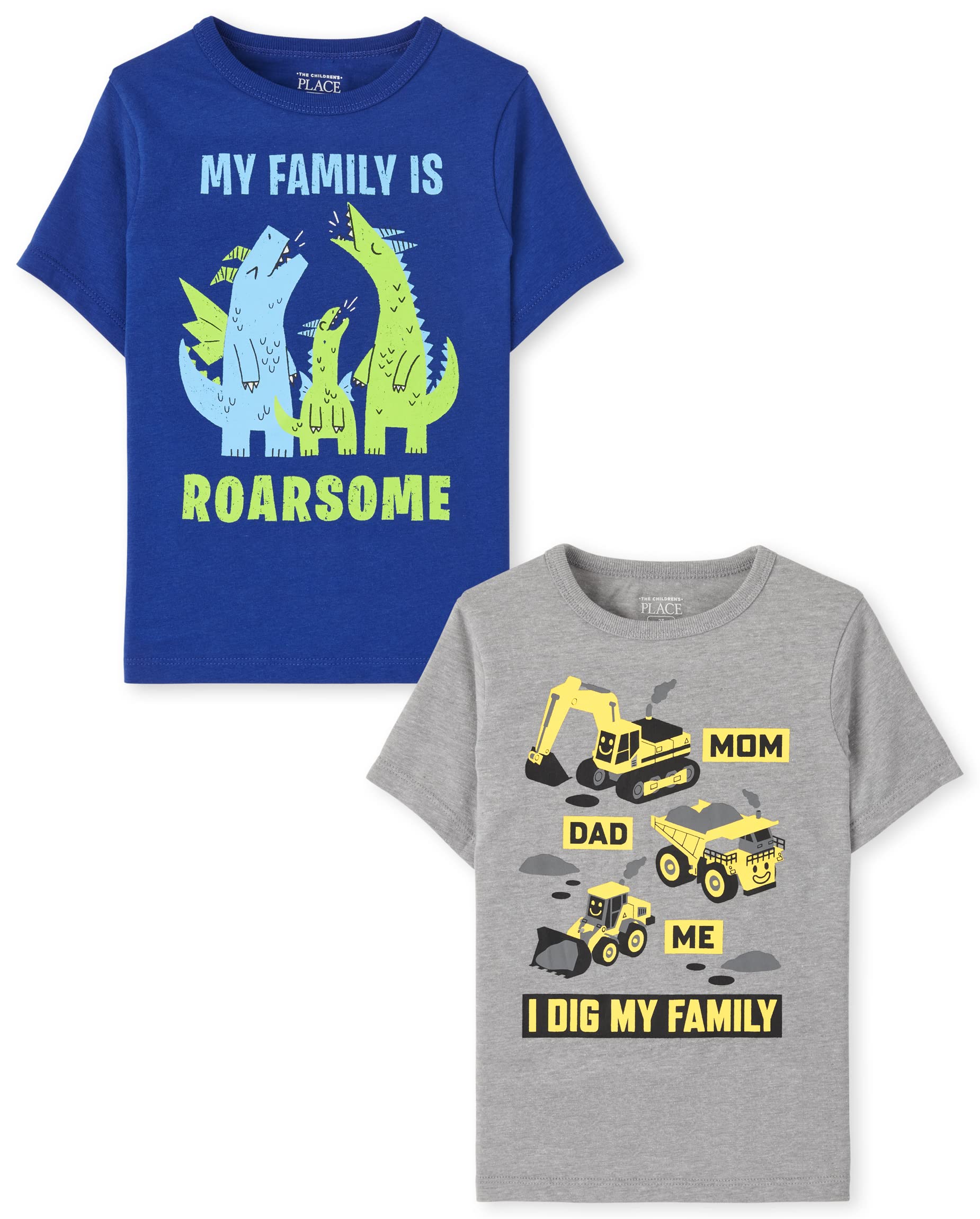 Boys' Short Sleeve Graphic Tees 2-Pack for Play & Everyday Wear