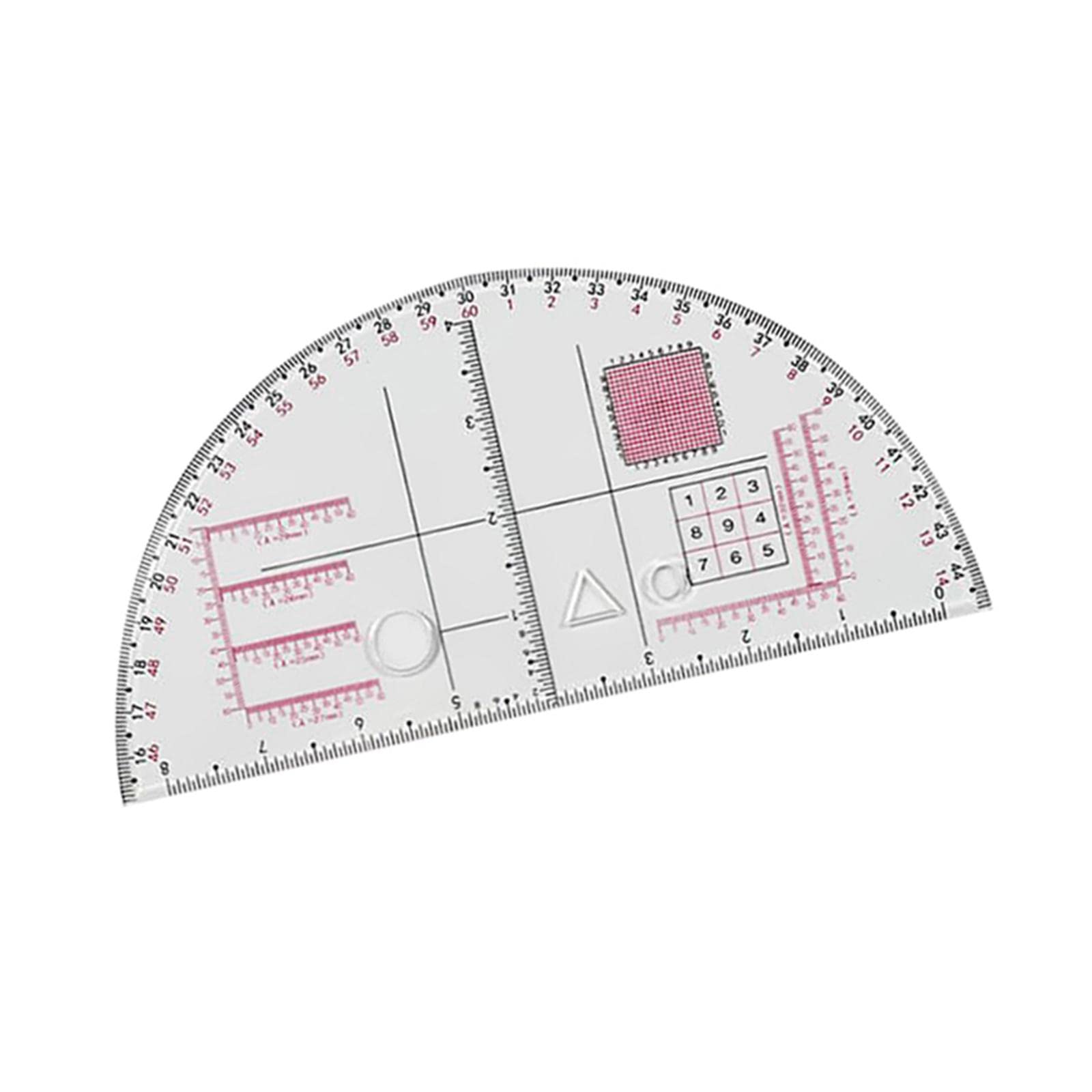 Bothyi Portable Geographic Coordinate Ruler - Clear Professional Map Measuring Tool for School, Travel & Reading | Perfect for Outdoor Navigation, Hiking & Educational Activities