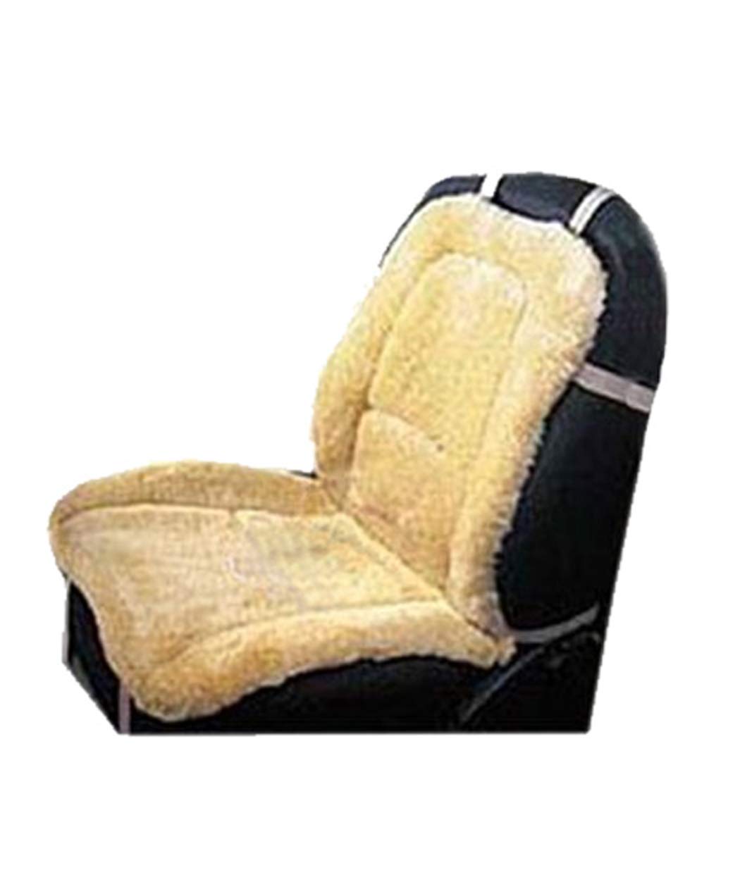 Engel Universal Sheepskin Seat Cushion Cover - Soft & Comfortable Tan Car Seat Protector - Perfect for Cars, Trucks & Office Chairs - Enhances Driving Comfort & Style