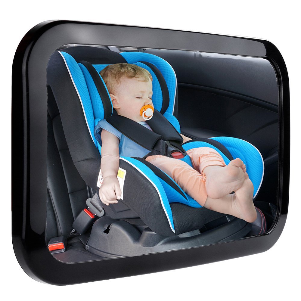 Baby Backseat Mirror - Adjustable Rear View Car Seat Mirror with 360° Rotation & Shatterproof Design - Clear View for Rear-Facing Infants - Safe Driving Essential for Parents