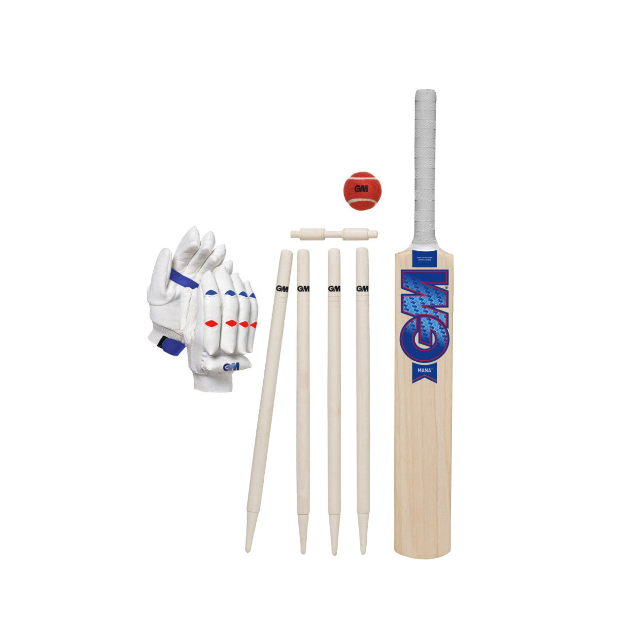 GM MANA Junior Cricket Set - Kids Cricket Bat, Ball & Stumps for Beginners - Perfect for Backyard Play & Youth Training