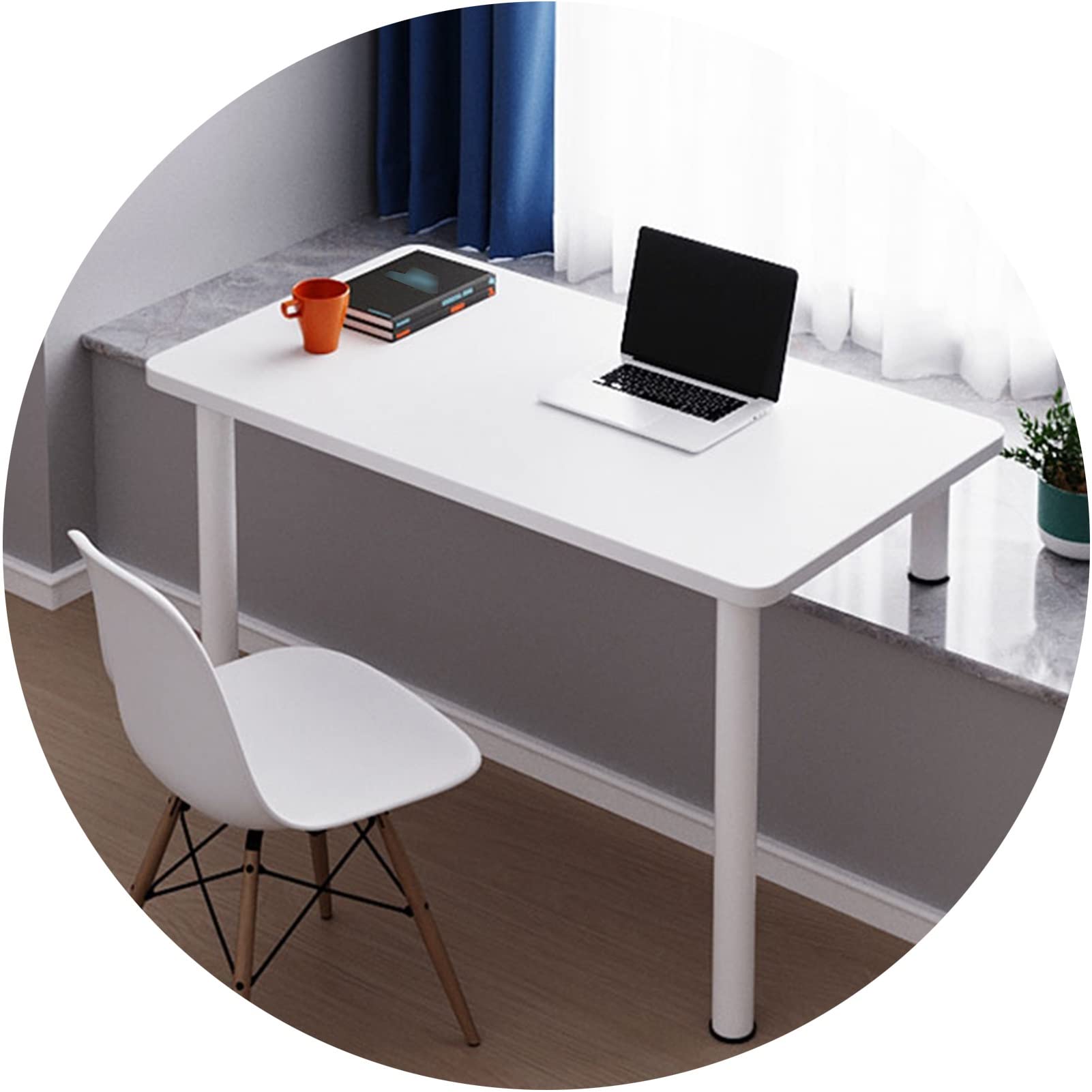 PLOEA 120x60cm White Folding Computer Desk - Portable Floating Work Table for Bay Window, Home Office & Small Spaces, Easy to Install Space-Saving Design (White, 120x60cm) - Perfect for Apartments, Dorms & Workspaces