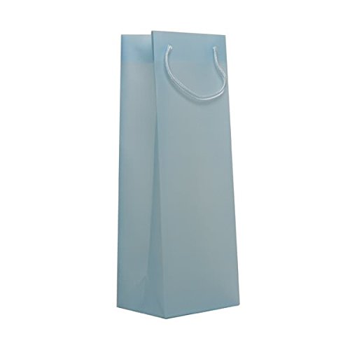 Translucent Blue Shopping Bags - 3.75x13.5x5 Inches - Bulk 100 Pack for Retail & Gifts