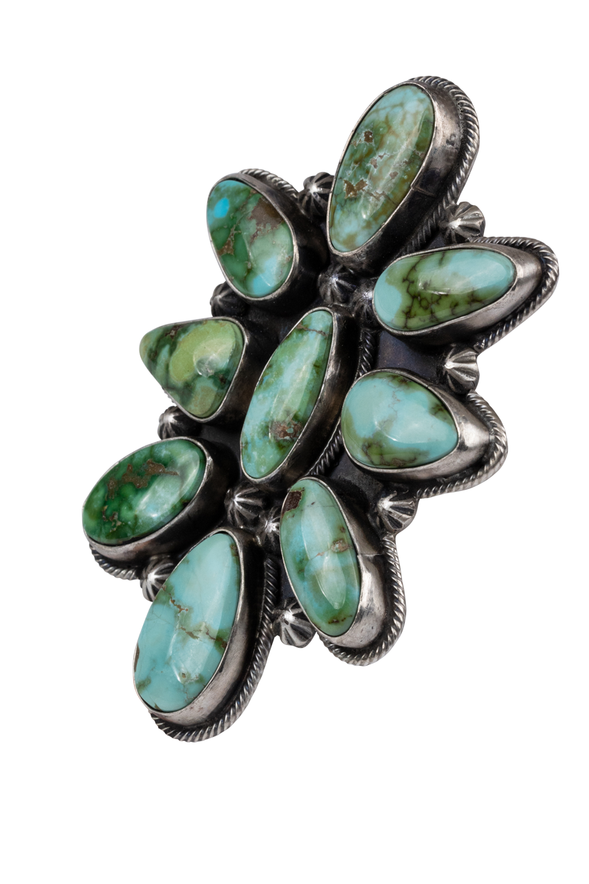 Royston Turquoise Statement Ring for Women - Elegant Handmade Silver Jewelry - Perfect for Parties, Weddings & Special Occasions