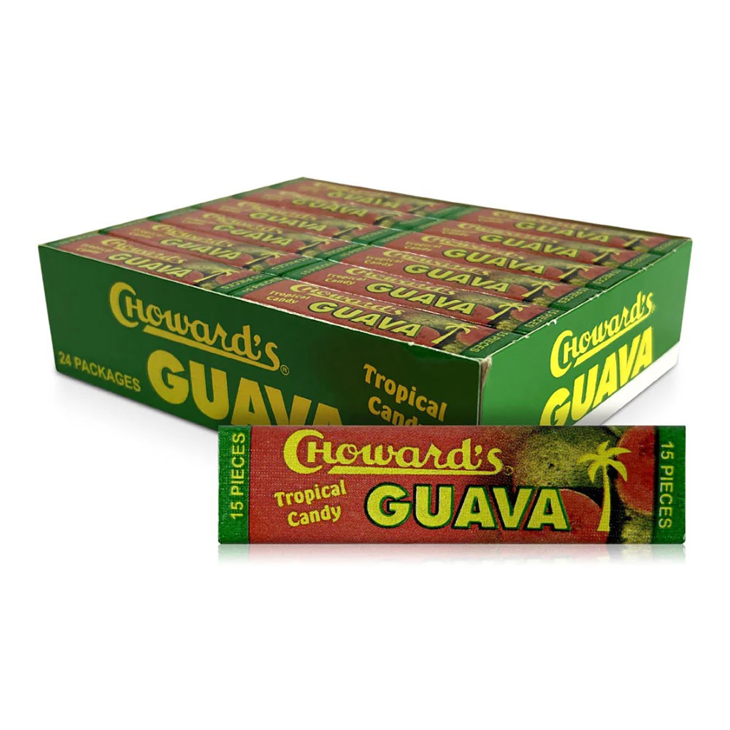 C Howard Guava Candy - 0.875oz (24 Count Box) | Tropical Fruit Flavored Hard Candy for Parties, Gifts & Office Snacks