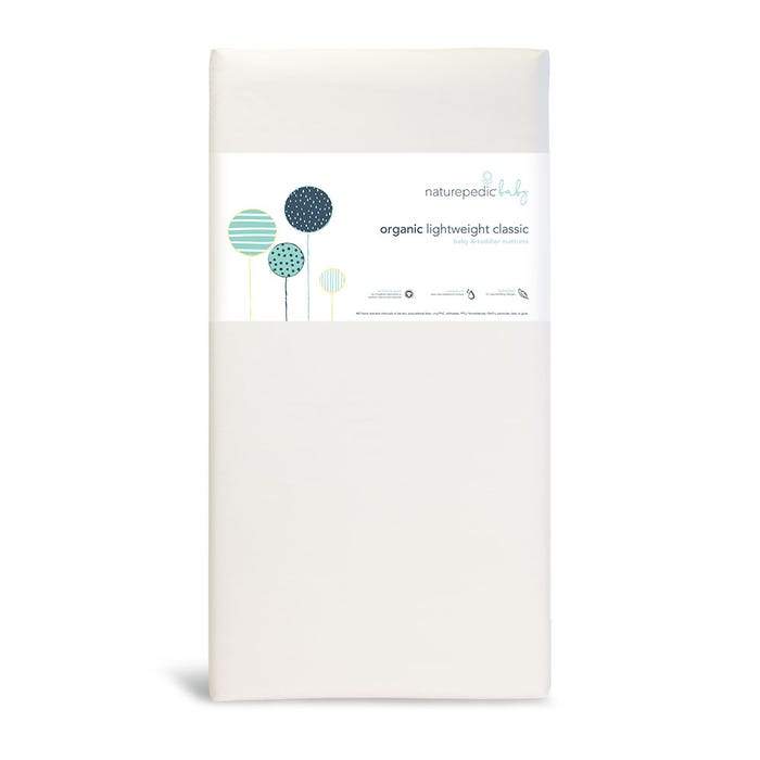 Naturepedic Organic Lightweight Classic Crib Mattress - GOTS Certified, Non-Toxic, Breathable & Waterproof - Perfect for Baby Nurseries & Safe Sleep Environments