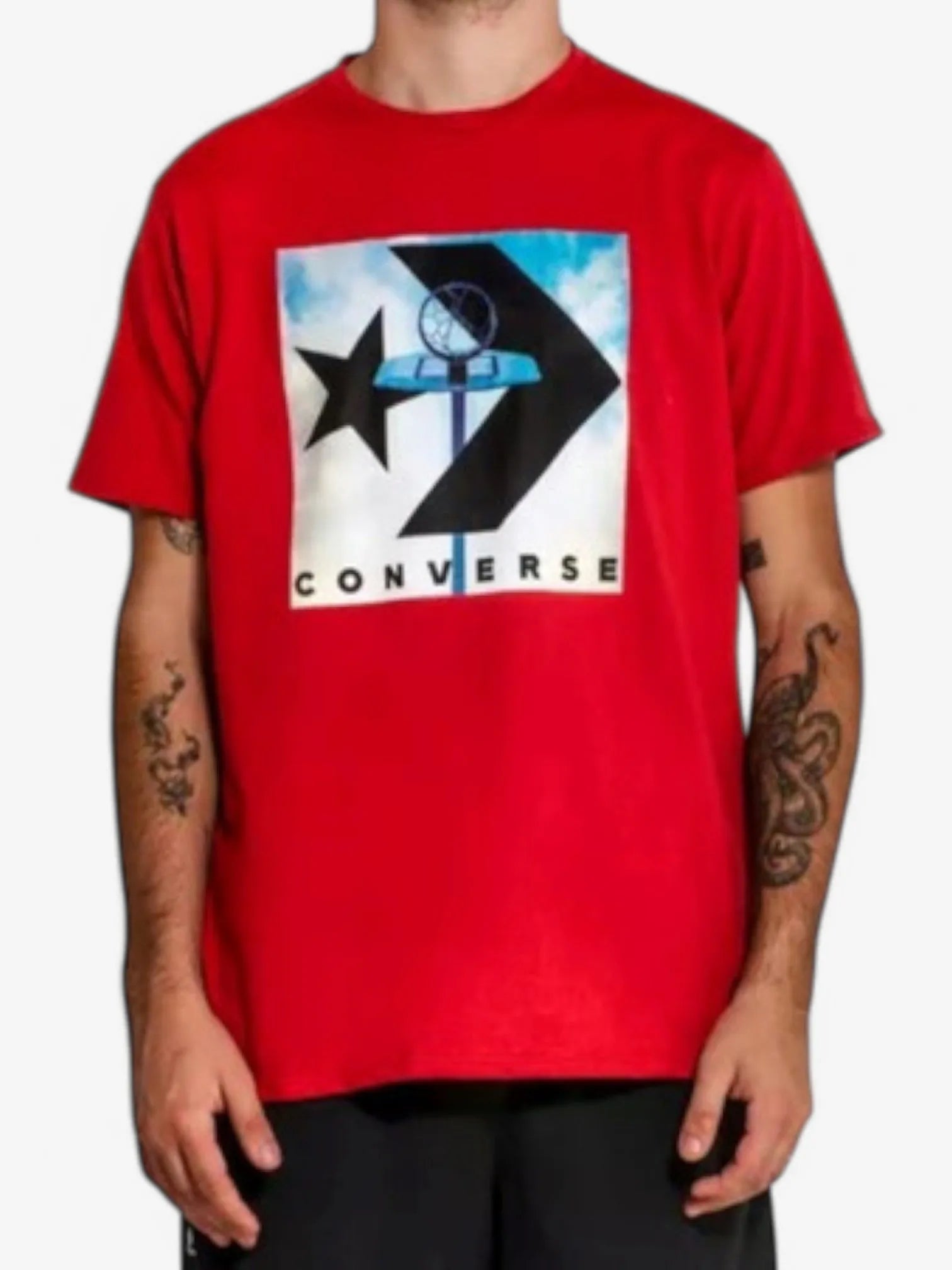 Converse Cons BB Ring Red T-Shirt - Stylish & Comfortable Men's Graphic Tee for Casual Wear, Street Fashion & Everyday Outfits