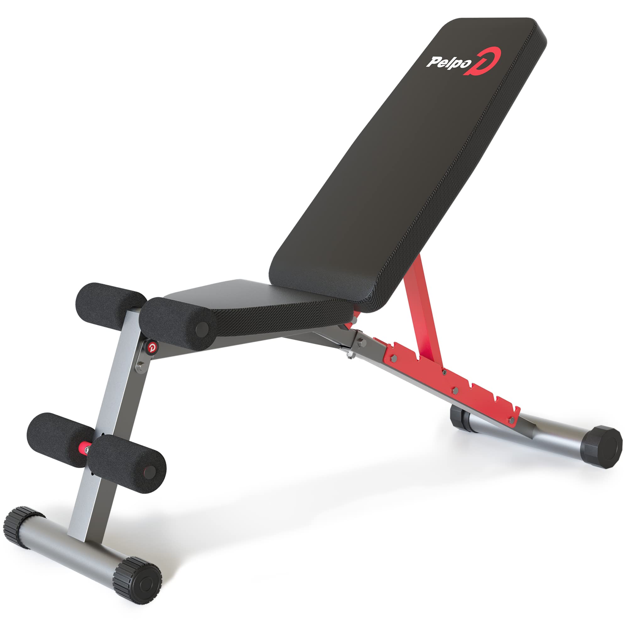 Pelpo Adjustable Weight Bench - Foldable Home Gym Equipment for Strength Training, Full Body Workout with Incline/Decline Positions - Perfect for Home & Garage Fitness