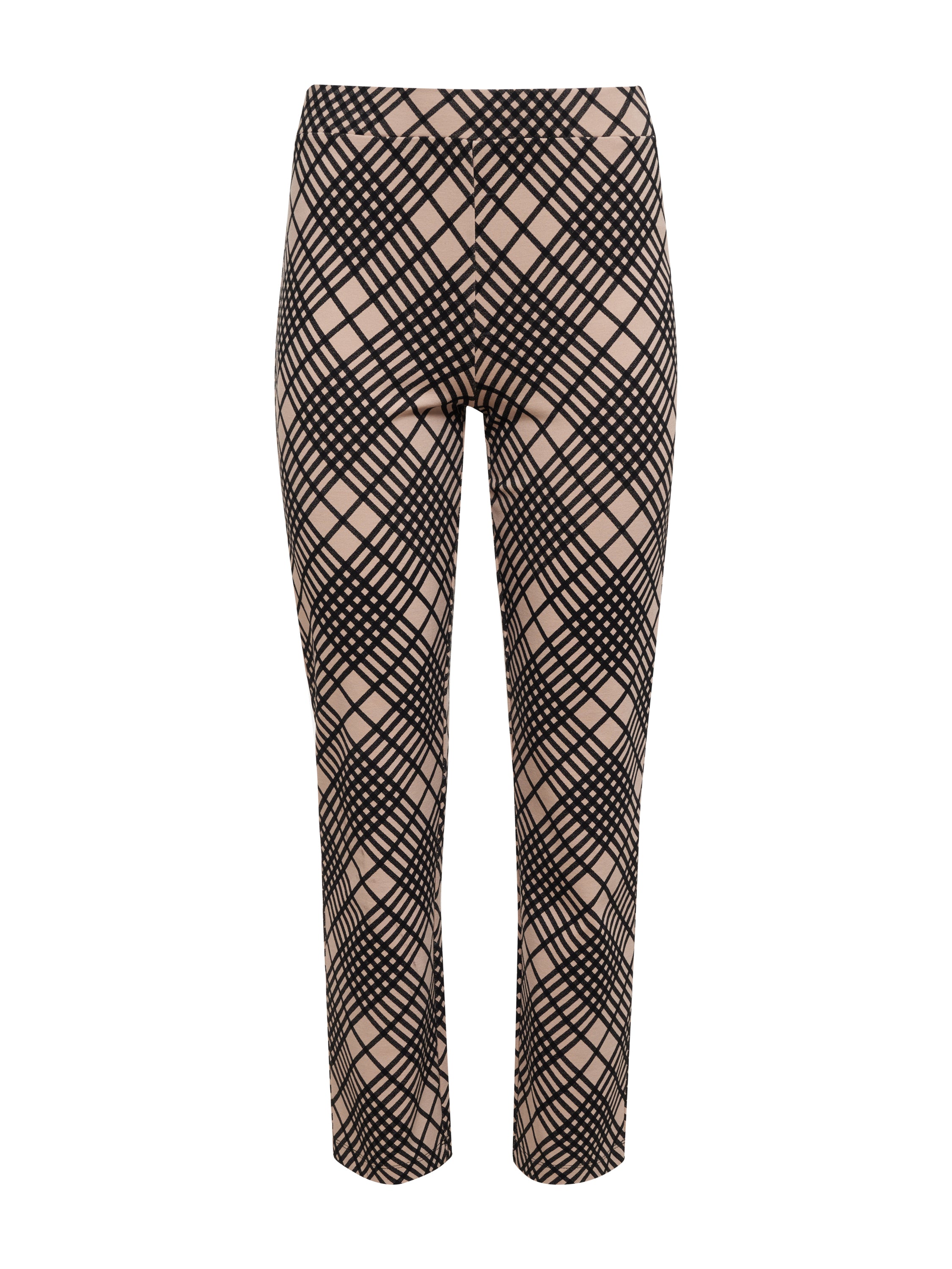 Carnaby Semi High Rise Kick Crop Legging Graphic Plaid - Women's Workout Leggings for Yoga, Running & Gym - Trendy Plaid Design for Fitness & Casual Wear