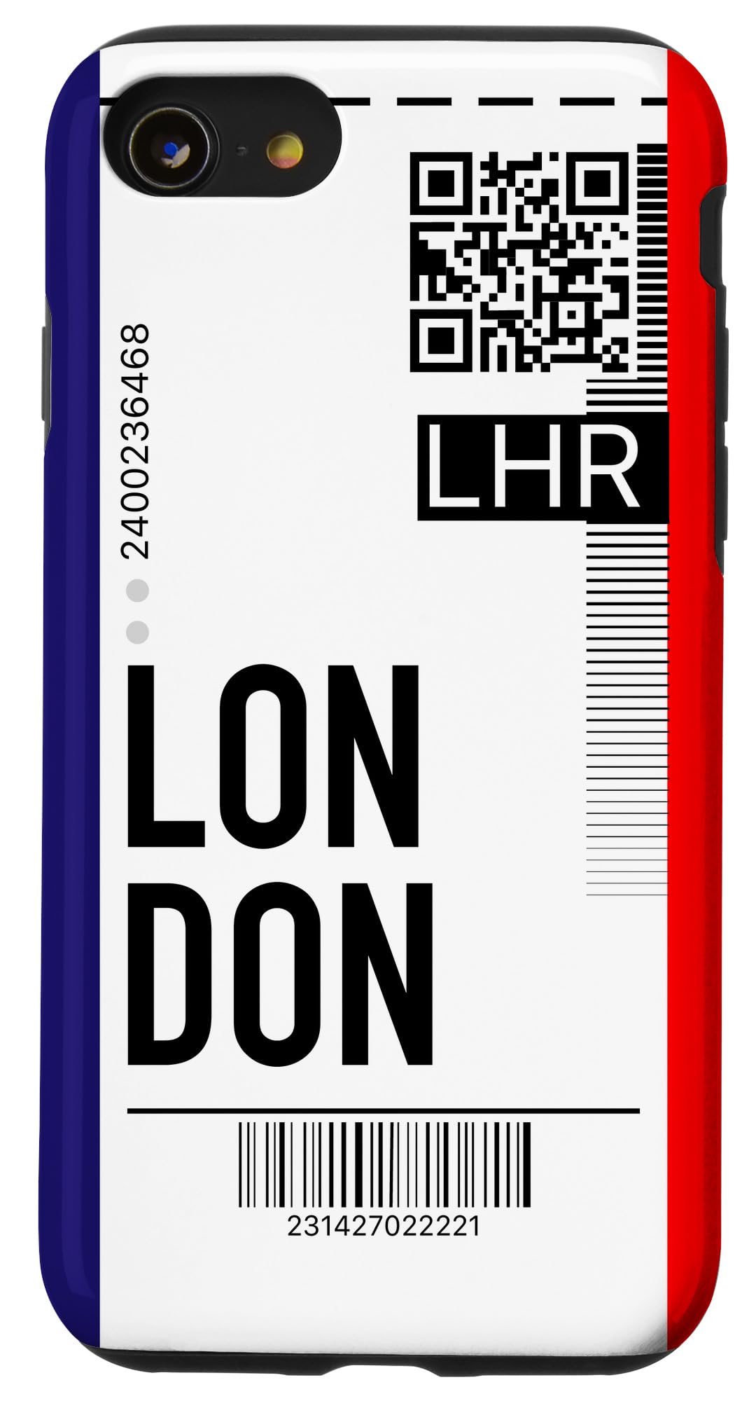 iPhone SE 2020 / 7 / 8 London Air Flight Ticket Phone Case - Stylish Boarding Pass Design for Travel & City Life