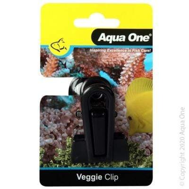 Aqua One Veggie Clip with Suction Cup - 6.6cm Underwater Plant Holder for Aquariums & Fish Tanks - Perfect for Securing Live Plants, Algae Wafers, and Vegetables
