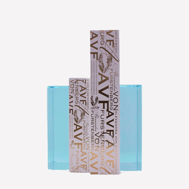 Alexandra Von Furstenberg Set of 2 Chapter Bookends - Modern Home Decor for Bookshelves, Office & Living Room | Lagoon Blue Design for Stylish Organization