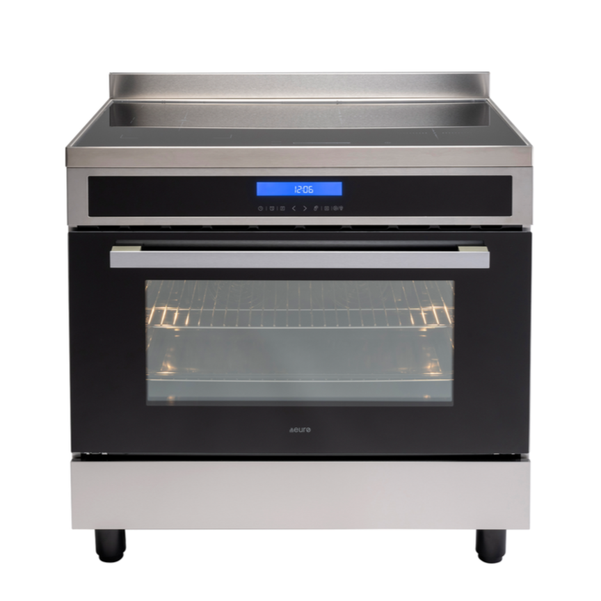 Euro Appliances EO90FSINESX 90cm Freestanding Induction Cooktop - 5 Burner Electric Stove with Touch Controls for Modern Kitchens | Perfect for Home Chefs & Open-Plan Living Spaces