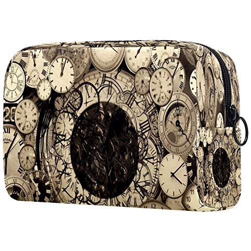 Waterproof Travel Makeup Bag for Women - Portable Cosmetic Organizer Pouch with Mirror, Perfect for Toiletry, Gym, and Vacation Essentials | Girls & Ladies