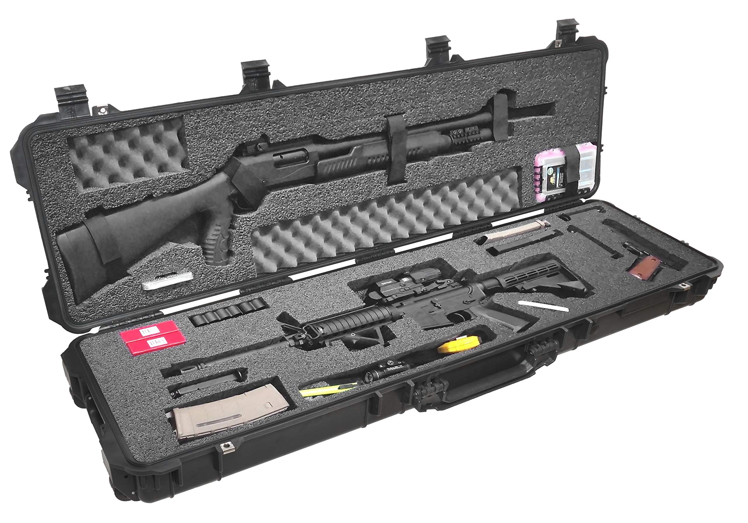 Case Club Competition Hard Gun Case with Pre-Cut Foam - Fits 3 Rifles | Durable Protection for Firearms, Hunting & Shooting Range Use