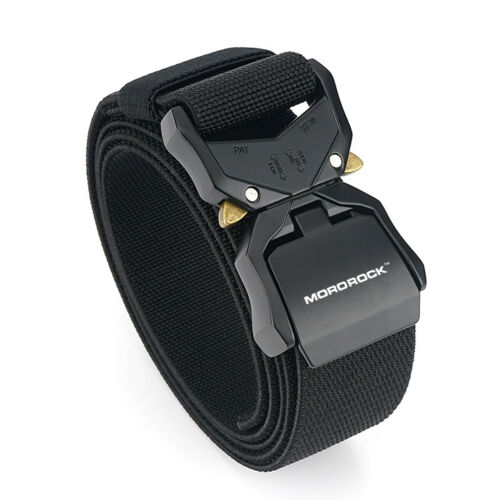 Military Tactical Belt for Men - Heavy Duty Nylon Web Belt with Quick Release Metal Alloy Buckle - Perfect for Outdoor, Hiking, Camping & Tactical Gear