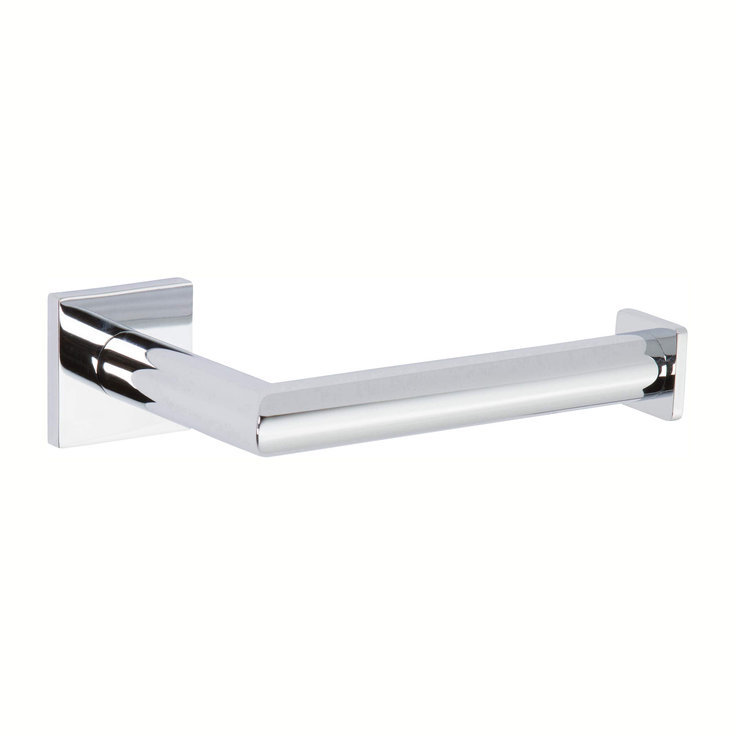 Polished Chrome Open Toilet Tissue Holder - GINGER 5306/PC Dyad Bathroom Tissue Paper Roll Dispenser - Modern Chrome Bath Accessory for Home, Hotel & Restroom Decor