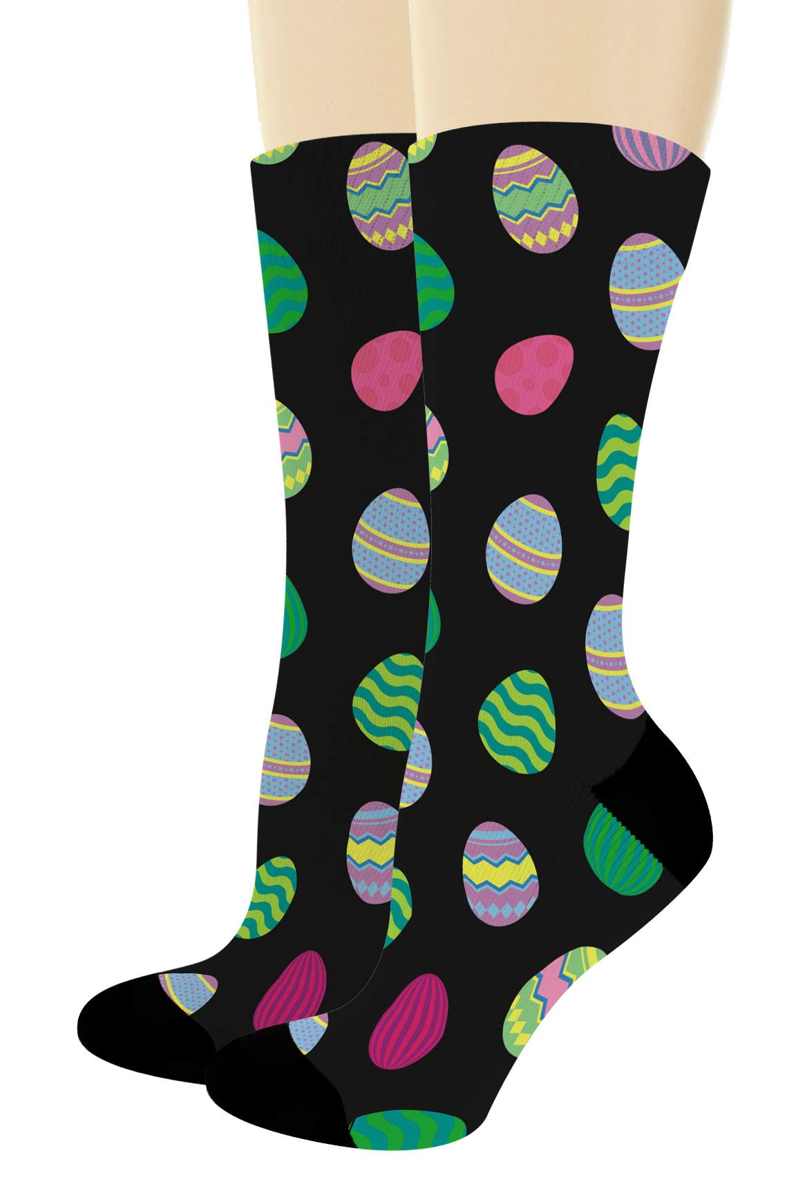 Easter Egg Socks for Women & Men - Colorful Spring Holiday Novelty Ankle Socks - Fun Easter Gifts for Family & Friends - Perfect for Easter Egg Hunts, Spring Parties & Festive Outfits
