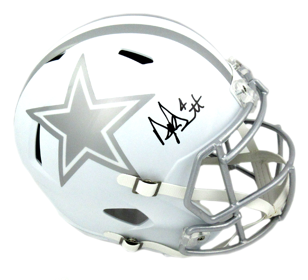 Authentic Dak Prescott Signed Dallas Cowboys Riddell ICE Speed Full Size Football Helmet - Perfect for Collectors, Sports Memorabilia Displays & Cowboys Fans Gifts