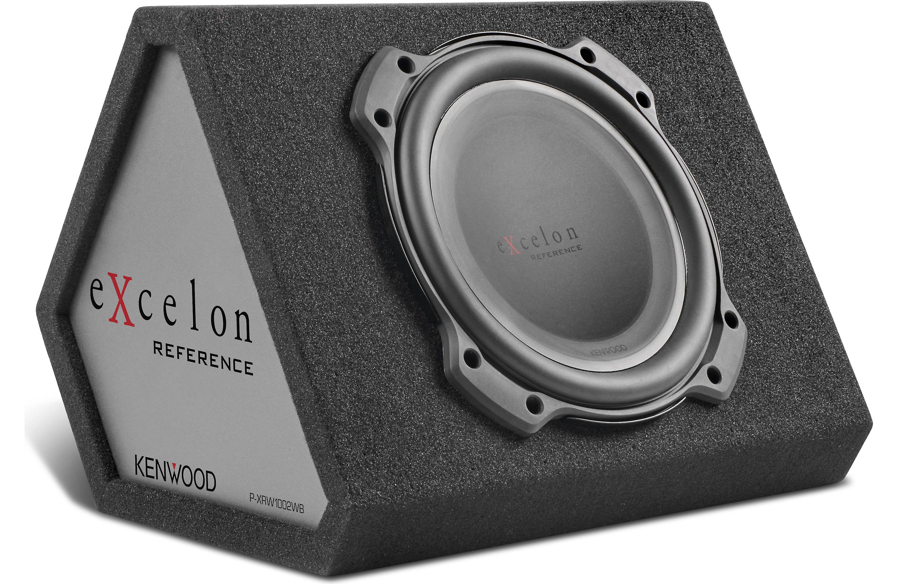 Kenwood P XRW1002WB 10-Inch Oversized Car Subwoofer with Sealed Wedge Enclosure - Powerful Bass for Trucks, SUVs & Custom Car Audio Systems