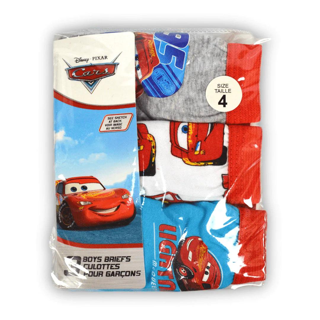 Disney Cars Boys Underwear 3 Pack - Soft Cotton Briefs for Kids, Comfortable & Breathable - Perfect for School, Playtime & Everyday Wear