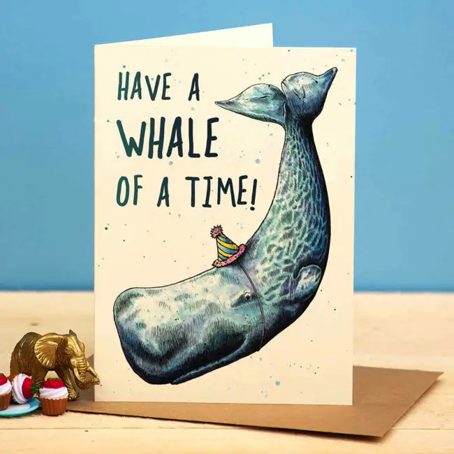 Bewilderbeest Card - Whale of a Time - Perfect for Birthday Gifts, Anniversary Celebrations & Special Occasions