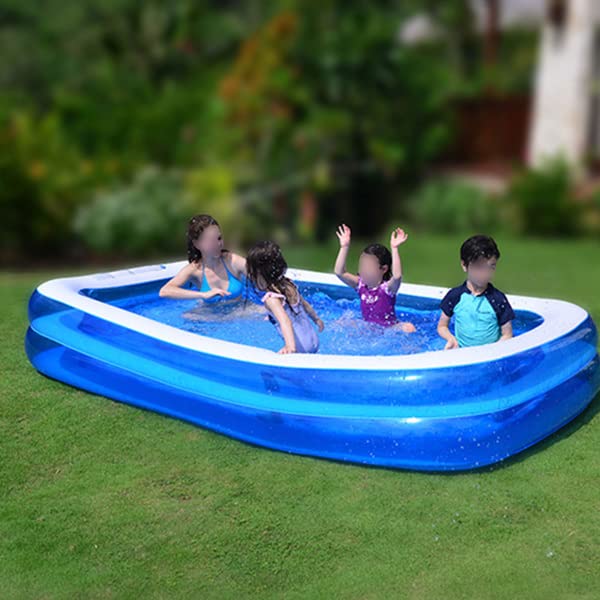 **Inflatable Swimming Pool for Adults & Kids - Large Family Size Above Ground Outdoor Pool with Air Pump - Perfect for Backyard, Garden, and Summer Relaxation**