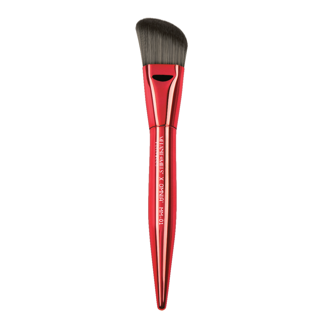 Melanie Mills Hollywood Angled Face & Body Brush MM01 X Omnia - Professional Makeup Brush for Flawless Contouring & Highlighting - Perfect for Bridal, Photo Shoots & Everyday Glam