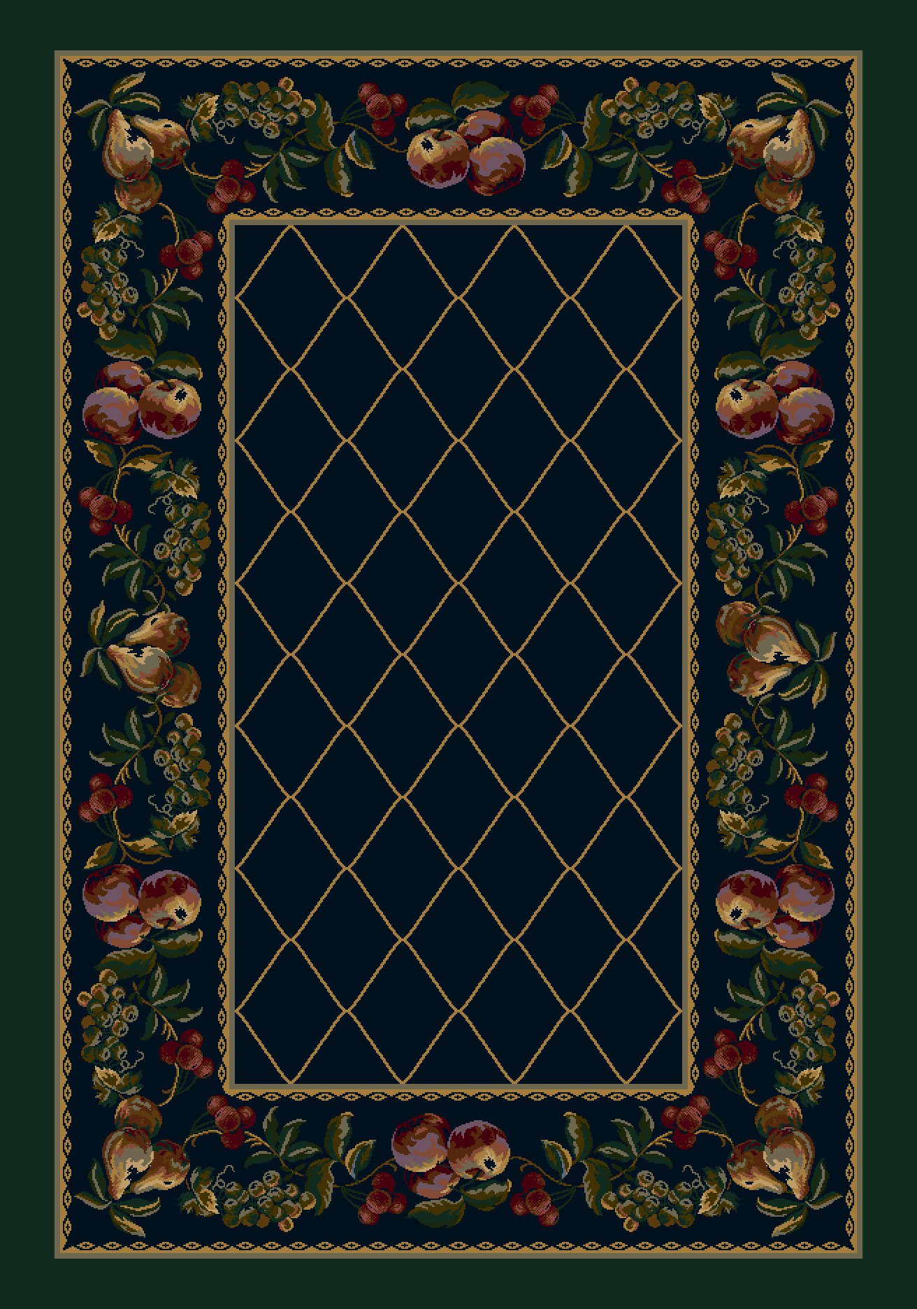 Milliken Signature Fruit Medley Sapphire Area Rug 7'8