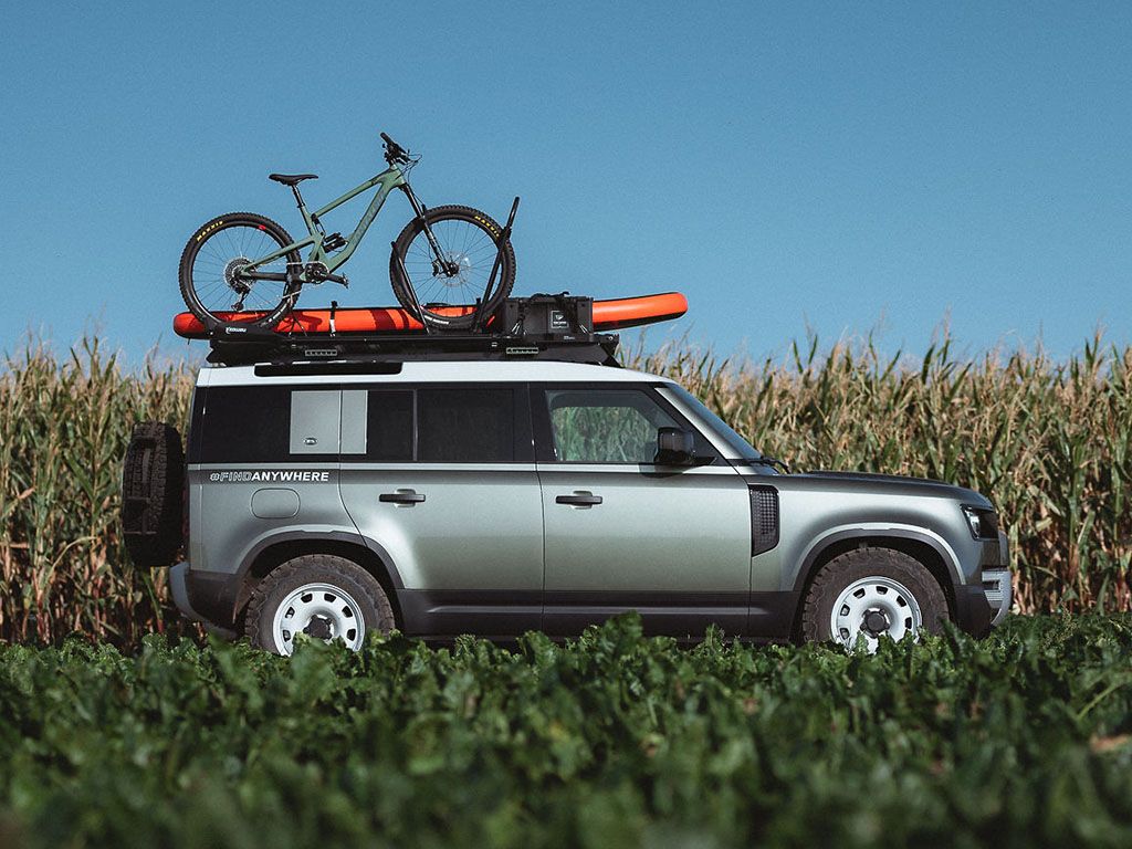 2023 Land Rover Defender 110 Slimline II Roof Rack Kit - Heavy Duty Aluminum Alloy Rack for Off-Road Adventure & Camping Gear Storage