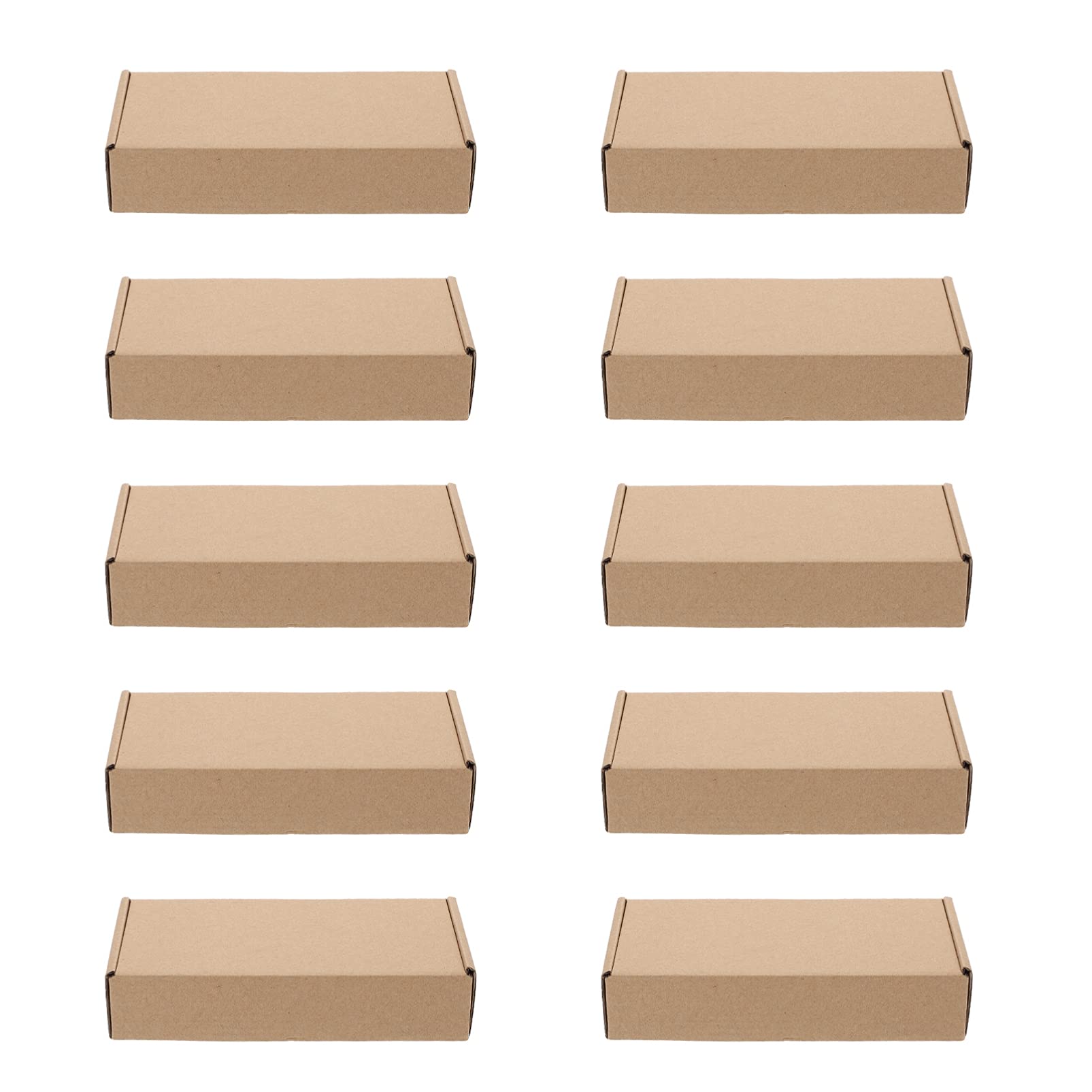 NUOBESTY 20pcs Kraft Shipping Boxes - Corrugated Mailers for Gift Wrapping & Storage