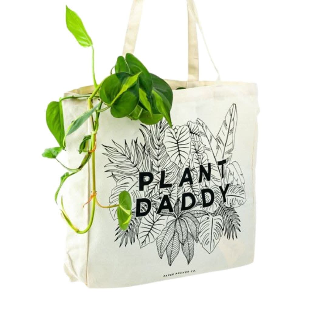 Plant Daddy Tote Bag - Eco-Friendly Cotton Canvas Tote for Plant Lovers, Gardening & Grocery Shopping | Perfect for Farmers Market, Beach & Everyday Use