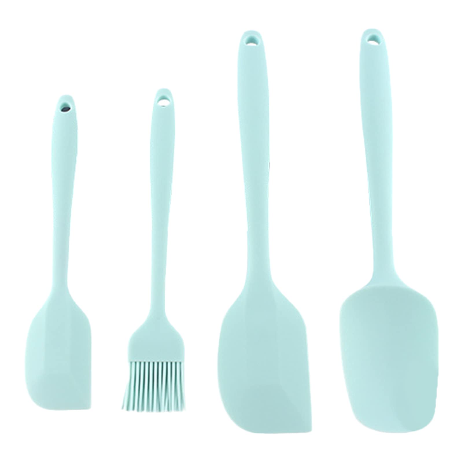 YESBAY Non-Stick Spatula Set - 4-Piece Flexible Kitchen Baking Tools with Smooth Edge for Healthy Cooking | Perfect for Flipping Pancakes, Scraping Bowls & Cake Decorating (Blue)