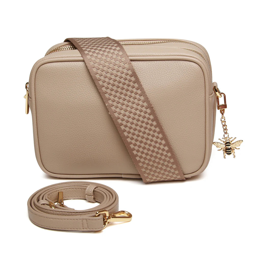 Alice Wheeler Soho Camera Crossbody Bag - Stylish & Durable Stone Color for Travel, Photography & Everyday Use