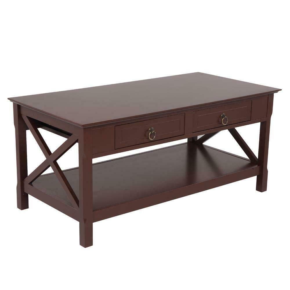 Modern Coffee Table with Drawers - Stylish Living Room & Office Furniture for Home & Workspace | Computer Desk, Gaming Desk, Adjustable Desk & Small Corner Desk | Perfect for Home Office, Gaming Setup & Workspace Organization