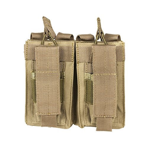 VISM by NcStar AR Double Magazine Pouch - Tactical Molle Compatible Rifle & Pistol Ammo Holder for Shooting Range, Hunting & Airsoft Accessories