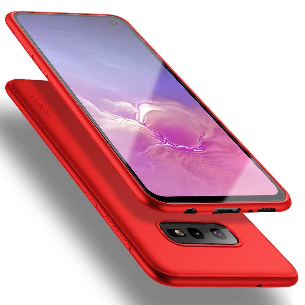 Ultra-Thin Samsung Galaxy S10e Case - Slim Fit Soft TPU Cover with Matte Finish & Enhanced Grip, Stylish Red Design for Women, Perfect for Everyday Use & Travel